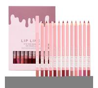 Lápiz labial, 12 colores, accesorios de maquillaje natural persistente, delineador de labios natural, para el hogar, día, noche, fiesta, boda, invierno, otoño, primavera, oficina, escuela, citas