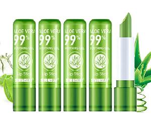 Lápiz labial Aloe Vera,Lápiz labial de aloes,Aloe Vera Cuidado de Labios,Bálsamo Labial Hidratante,Barras de Labios Hidratante Duradero,humectante de Labios,Para nutrir los labios,mujeres,5 piezas