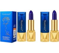 Lápiz Labial Azul Mágico,2 Piezas No Pegajoso Que Cambia De Color, No Se Decolora, Pintalabios Coreano Que Cambia De Color,Azul Cambiado Rosa Temperatura Lip Stain, Cuidado De Labios Hidratante