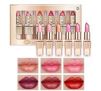 Lápiz Labial Brillo Brillo | Lápiz Labial Líquido Impermeable De Larga Duración | Hidratante De Labios Hidratantes A Todo Color | Crystal Jelly Lip Tinted Liquid Lipstick Para La Fiesta De La Boda De