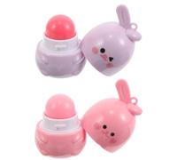 Lápiz Labial Cambia de Color Forma de Conejo, 2 Piezas | Crema Hidratante, Acabado Lindo y Kawaii, Adecuado para Labios Secos, Líneas Finas, Oficina y Fiestas