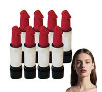 Lápiz labial divertido y novedoso, regalo de broma para mujeres: lápiz labial travieso para San Valentín, regalo divertido de elefante blanco y amigo invisible para adultos, recuerdo (8 Cajas)