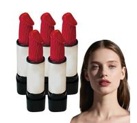 Lápiz labial divertido y novedoso, regalo de broma para mujeres: lápiz labial travieso para San Valentín, regalo divertido de elefante blanco y amigo invisible para adultos, recuerdo (5 Cajas)