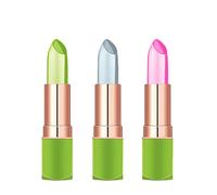 Lápiz labial, lápiz labial de aloe vera, humectante de larga duración, bálsamo, cambio de color con temperatura, brillo, juego de 3 piezas, lápices labiales hidratantes