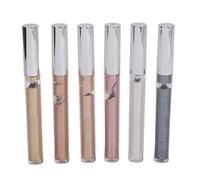 Lápiz Labial Líquido de 6 Colores, Juego de Sombras de Ojos con Purpurina Líquida, Aplicación Suave y Sedosa para Colores Vibrantes Extendidos