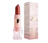 Lápiz labial mate de terciopelo, lápiz labial transparente de mármol - Lápiz labial brillante Crema labial de mármol mate,Cuidado de labios mate aterciopelado, tinte de labios de larga duración para h