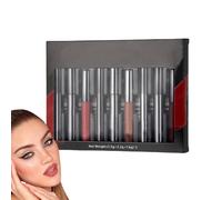 Lápiz labial para mujer, brillo de labios de 9 piezas para mujeres, cosméticos resistentes al agua para adolescentes y mujeres para noche y fiestas