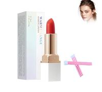 Lápiz labial rojo cálido 3.8g, Con 50 Cepillos Labiales, Lápiz Labial Temperatura, Bálsamo Labial Hidratante, Labios Completos Y Cuidados, Labios Secos Humedad Impermeable,Labios Lip Stick