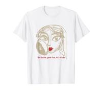 Lápiz Labial Rojo de fútbol para Mujer, Cara de Juego, Vamos a Hacerlo Camiseta gráfica económica, Hombre, Blanco, S