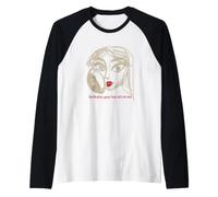 Lápiz Labial Rojo de fútbol para Mujer, Cara de Juego, Vamos a Hacerlo Camiseta Manga Raglan