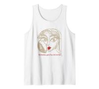 Lápiz Labial Rojo de fútbol para Mujer, Cara de Juego, Vamos a Hacerlo Camiseta sin Mangas