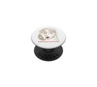 Lápiz Labial Rojo de fútbol para Mujer, Cara de Juego, Vamos a Hacerlo PopSockets PopGrip Adhesivo