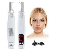 Lápiz Láser De Picosegundos Para Eliminar Lunares, Tatuajes, Pecas, Manchas Oscuras, Pigmentación De La Piel, Cicatrices, 9 Niveles De Frecuencia + 4 Niveles De Intensidad, Con Gafas,Red