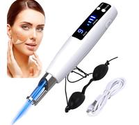 LáPiz LáSer De Picosegundos Para Eliminar Verrugas CutáNeas, Luz Azul Y Roja, Pantalla Lcd, 9 Modos, 4 Niveles Para Eliminar Pigmentos,Cicatrices,Lunares,Manchas Oscuras Y Pecas,Con Gafas,Blue