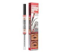 Lápiz líquido para cejas 2 en 1 de cuatro garras - Pegamento para formar cejas de doble cabeza transparente natural dimensional | Herramienta perfecta para peinar las cejas, fácil aplicación y fijació