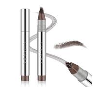 Lápiz líquido para cejas de microblading, resistente al agua, de larga duración, para trazos naturales similares al cabello, fácil de usar, a prueba de manchas para todo el día (02 marrón amarillento)