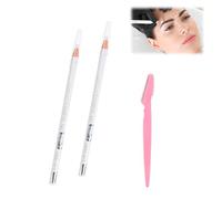 Lápiz Mapeo de Cejas,2pcs Impermeable Microblading Lápiz,Lápiz de Cejas Blanco,Lápiz Cejas Waterproof,Lápiz de Cejas Antimanchas,Lápiz Cejas de Larga Duración,Stylo De Sourcils