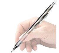 Lápiz mecánico | Lápiz de prensa automático, bolígrafo de acero inoxidable, papelería escolar para tomar notas, dibujar, ingeniería, estudiantes, profesores, universidad, hogar, trabajo, carpintería