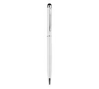 Lápiz metálico x2 para XIAOMI Redmi 9C Smartphone 2 en 1 Bola Elegant Tableta Escritura Universal (blanco)