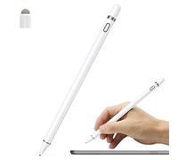 Lápiz óptico Activo Compatible con Pantallas táctiles iOS y Android, lápiz con función táctil Dual（Blanco Roto）