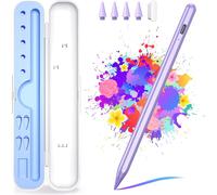 Lápiz óptico compatible con iPad A16/10.ª/9.ª/8.ª/7.ª/6.ª/Pro/M3/M2/Air/Mini6/5, carga rápida de 10 minutos, color morado.