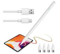Lápiz óptico Universal para Tablet Compatible con IP-Hone/Sam/O-ppo/Hua-wei/Xiao-mi Plumas para Pantallas táctiles con 4 Puntas de Repuesto de rechazo de Palma, sensibilidad a la inclinación