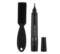 Lápiz para Bigote, Cepillo para Barba, Juego de Rellenos de Bolígrafo para Bigote a Prueba de Agua, 4 Puntas de Larga Duración para Rellenar el Bigote(marrón)