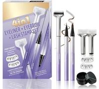 Lápiz para cejas de microblading y delineador líquido 4 en 1, sello para pestañas inferiores, punta de precisión ultrafina de 0,01 mm, kit de maquillaje de ojos natural y resistente al agua