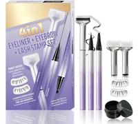 Lápiz para cejas de microblading y delineador líquido 4 en 1, sello para pestañas inferiores, punta de precisión ultrafina de 0,01 mm, kit de maquillaje de ojos natural y resistente al agua