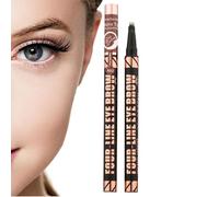 Lápiz para cejas impermeable con 4 puntas, herramienta para colorear de larga duración, accesorios de contorno para el hogar, estudio, viajes