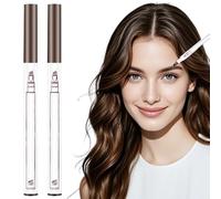 Lápiz para cejas Microblading, resistente al agua, paquete de 2 lápices para cejas con punta ultrafina para trazos similares al cabello, maquillaje de resistente agua de aspecto natural, mar