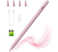 Lápiz para iPad 2018-2026 con Rechazo de Palma y Detección de Inclinación | Magnética Pencil iPad, Lápiz Tactil para iPad 11 A16/10/9/8/7/6th Gen, Pro 13/12.9/11", Air 13"/11"/5/4/3, Mini 6/5 (Rosa)
