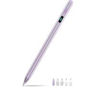 Lápiz para iPad con imán y 5 puntas adicionales, carga más rápida USB-C, lápiz capacitivo compatible con iPad 6-11th/A16, Air M3/M2/3-5th, Pro M4&M5/11/12.9/13 pulgadas, Mini 5th-7th/A17Pro (morado)