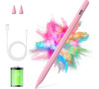 Lápiz para Tablet Android, Lápiz Capacitivo Compatible con iPhone, Samsung, Huawei, Lenovo, XiaoMi, Vivo, Precisión Mejorada, Carga Rápida y Espera Ultra (Rosa)