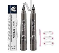Lápiz Para Tatuaje de Cejas, Lápiz de Cejas Microblading, Lápiz de Cejas de 4 Puntos, Crea Un Maquillaje Duradero, Cejas Naturales Cubre áreas Dispersas, Lápiz de Cejas Impermeable con Regalo