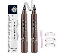 Lápiz Para Tatuaje de Cejas, Lápiz de Cejas Microblading, Lápiz de Cejas de 4 Puntos, Crea Un Maquillaje Duradero, Cejas Naturales Cubre áreas Dispersas, Lápiz de Cejas Impermeable con Regalo