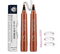 Lápiz Para Tatuaje de Cejas, Lápiz de Cejas Microblading, Lápiz de Cejas de 4 Puntos, Crea Un Maquillaje Duradero, Cejas Naturales Cubre áreas Dispersas, Lápiz de Cejas Impermeable con Regalo