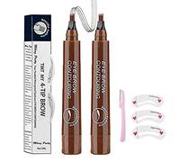 Lápiz Para Tatuaje de Cejas, Lápiz de Cejas Microblading, Lápiz de Cejas de 4 Puntos, Crea Un Maquillaje Duradero, Cejas Naturales Cubre áreas Dispersas, Lápiz de Cejas Impermeable con Regalo