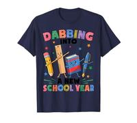 Lápiz, Regla y bolígrafo Dabbing Into A New School Year Student Camiseta