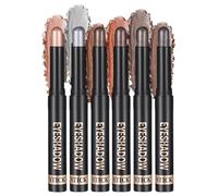 Lápiz Sombra de Ojos | 6 Unidades Barra de Sombra de Ojos para Mujeres,Sombras Mate Brillo Iluminador Resistente A Manchas Para Mujer Cumpleaños Cita Fiesta Boda