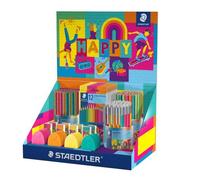 Lapiz Staedtler Gama Happy Line Surtido Expositor De 182 72X Lapices 118 Happy 48X Lapices 119 Happy 36X Portaminas Graphite 777 Happy 10X Lapices 146C Happy 8X Gomas 526 B20 Happy 8X Afilalapices 512