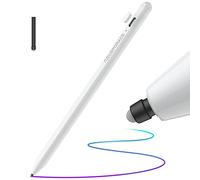 Lápiz Stylus Activo para iPad, Stylus con Plumilla Silenciosa de Rechazo de Palma, Magnético, Stylus de Escritura Antideslizante para iPad Pro, iPad 9/8/7/6º, iPad Air 4º/3º, iPad Mini 6/5º