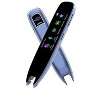 Lápiz traductor de escaneo de voz inteligente, dispositivo de traducción de idiomas en tiempo real de 3.4 pulgadas A26S para viajes y negocios, diccionario ABS portátil (azul)