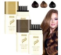 Lápiz Y Peine Para Teñir El Cabello, Barra De Tinte Impermeable Y Resistente Al Sudor, Peine Seguro Y Práctico, Peine Portátil Para Cubrir Canas (Castaño oscuro + Castaño)
