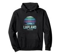 Lapland Finland Aurora Boreal Renos Sudadera con Capucha