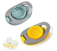 LAPONO Cortador de huevos, 2 unidades, manual, multifuncional, ABS, cortador de huevos con alambre de acero inoxidable, apto para lavavajillas, profesional, para huevos cocidos, fresas y champiñones