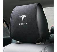 LAPOOH 1 Uds. Funda de Almohada para Reposacabezas de Asiento de Coche A Prueba de Polvo para Tesla Model 3/X/S/Y Funda de Cojín para Reposacabezas y Cuello Accesorios de Interior de Coche