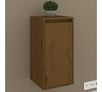 LAPOOH Armario de Pared, Muebles TV, Mueble Salon, Mueble Pared, Mueble De Televisión Flotante, Madera Maciza de Pino marrón Miel 30x30x60 cm