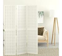 LAPOOH Biombo Plegable con 3 Paneles Estilo japonés Blanco 120x170 cm, Biombos Separadores, Separadores Ambientes, Paraban Separador