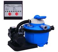 LAPOOH Bomba Filtro de Arena con Temporizador, Depuradora Piscina Arena, Filtro Piscina, Bomba De Picina, 450 W 25 L
